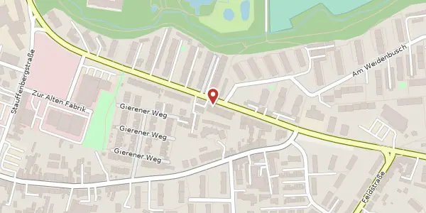 Karte der Umgebung von Pommernstr. 20, 51379 Leverkusen