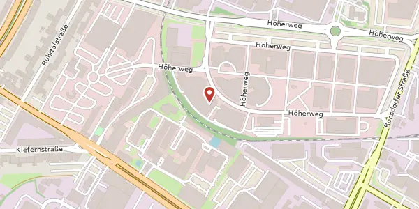 Karte der Umgebung von Höherweg 101, 40233 Düsseldorf