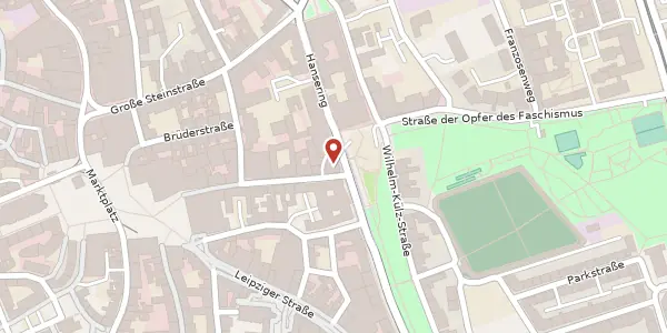 Karte der Umgebung von Hansering 14, 06108 Halle (Saale)