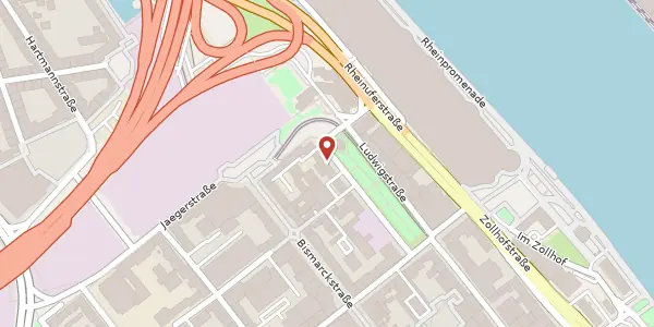 Karte der Umgebung von Ludwigsplatz 10, 67059 Ludwigshafen am Rhein