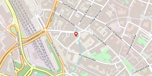 Karte der Umgebung von Bilhildisstraße 17, 55116 Mainz