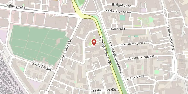Karte der Umgebung von Schießgrabenstr. 8a, 86150 Augsburg