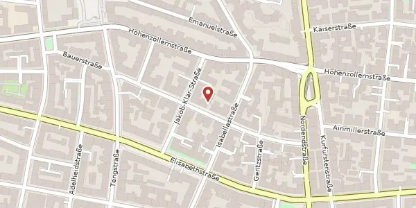 Karte der Umgebung von Bauerstr. 20, 80796 München