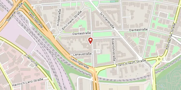 Karte der Umgebung von Römerstraße 70, 69115 Heidelberg