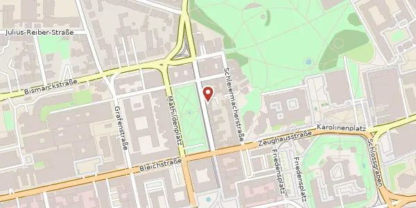 Karte der Umgebung von Mathildenplatz 8, 64283 Darmstadt