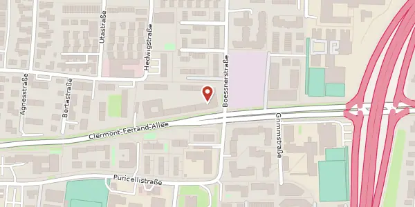 Karte der Umgebung von Clermont-Ferrand-Allee 34, 93049 Regensburg