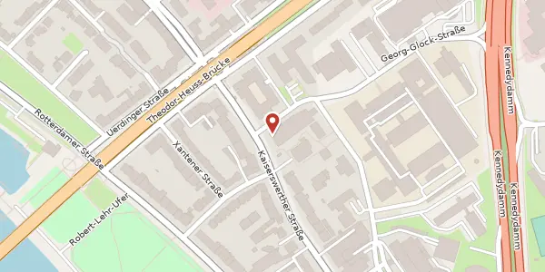 Karte der Umgebung von Kaiserswerther Str. 215, 40474 Düsseldorf
