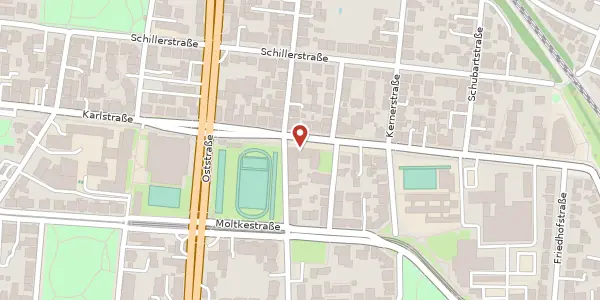 Karte der Umgebung von Karlstraße 68-72, 74076 Heilbronn