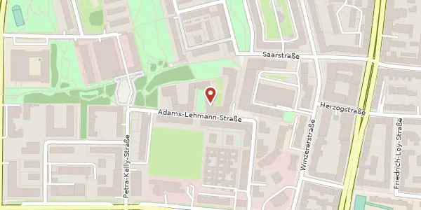 Karte der Umgebung von Adams-Lehmann-Str. 38, 80797 München