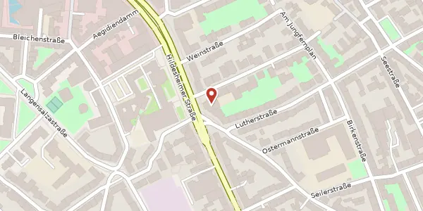 Karte der Umgebung von Hildesheimer Straße 25, 30169 Hannover