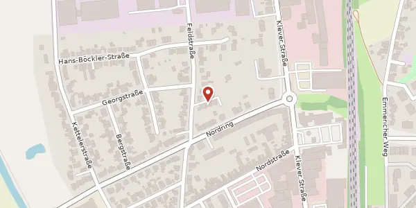 Karte der Umgebung von Feldstr. 146, 47574 Goch