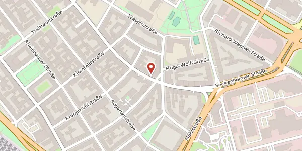 Karte der Umgebung von Seckenheimer Straße 63, 68165 Mannheim