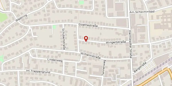 Karte der Umgebung von Wingertstraße 28, 64354 Reinheim