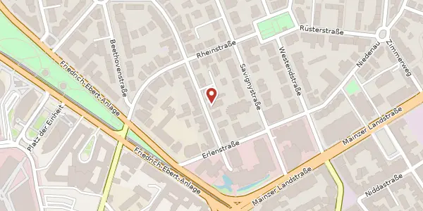 Karte der Umgebung von Bettinastr. 30, 60325 Frankfurt