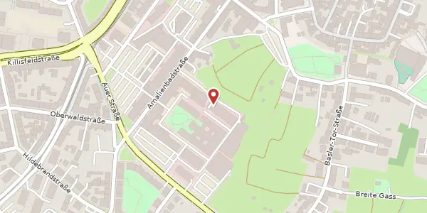 Karte der Umgebung von Amalienbadstraße 41c, 76227 Karlsruhe