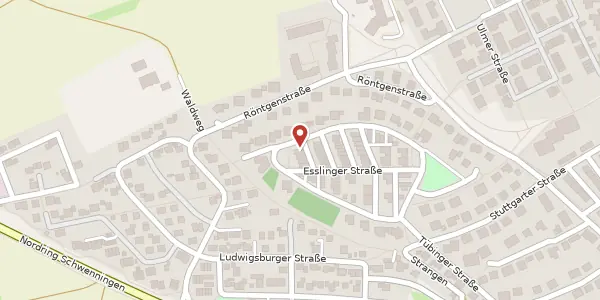 Karte der Umgebung von Esslinger Straße 30, 78054 Villingen-Schwenningen