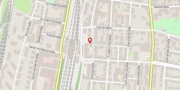 Karte der Umgebung von Bahnhofsplatz 10, 70806 Kornwestheim