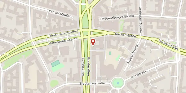 Karte der Umgebung von Bundesallee 205, 10717 Berlin