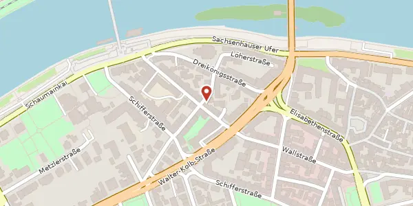 Karte der Umgebung von Oppenheimer Str. 33, 60594 Frankfurt
