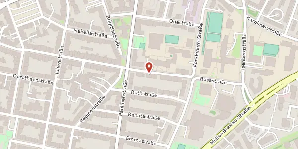 Karte der Umgebung von Rosastr. 68, 45130 Essen
