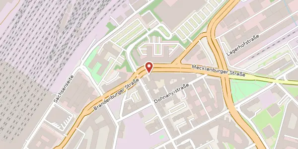 Karte der Umgebung von Brandenburger Straße 12, 04103 Leipzig