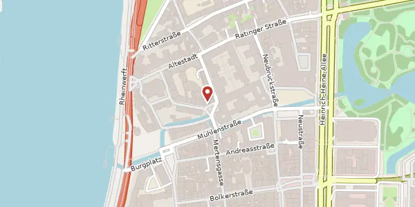 Karte der Umgebung von Liefergasse 11, 40213 Düsseldorf