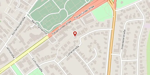Karte der Umgebung von Lutherstr. 13, 23568 Lübeck