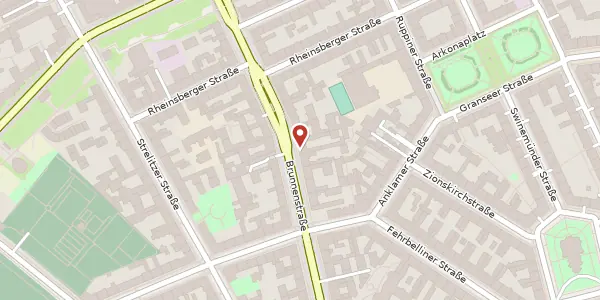 Karte der Umgebung von Brunnenstraße 37, 10115 Berlin