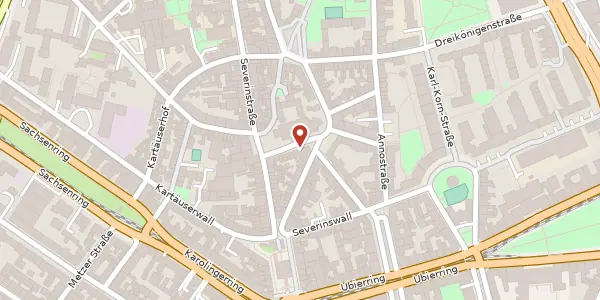 Karte der Umgebung von Severinskirchplatz 12, 50678 Köln