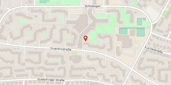 Karte der Umgebung von Guardinistr. 88, 81375 München