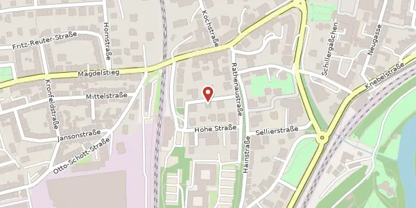 Karte der Umgebung von Rathenaustraße 8, 07745 Jena