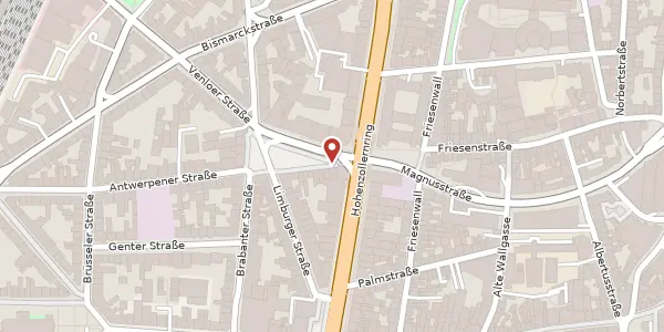 Karte der Umgebung von Friesenplatz 1, 50672 Köln