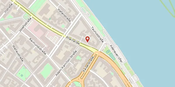 Karte der Umgebung von Rheinallee 8, 55118 Mainz