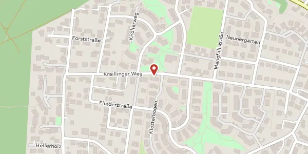 Karte der Umgebung von Kraillinger Weg 39 a, 82061 Neuried