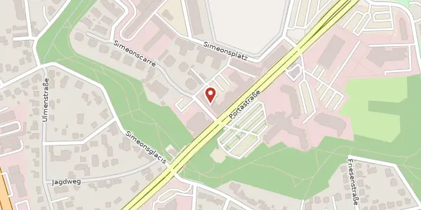 Karte der Umgebung von Simeonscarré 2, 32423 Minden