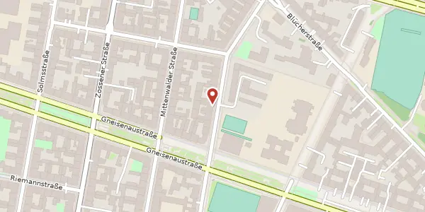 Karte der Umgebung von Schleiermacherstraße 14, 10961 Berlin