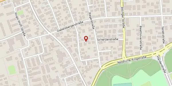 Karte der Umgebung von Mozartstr. 4 a, 85057 Ingolstadt