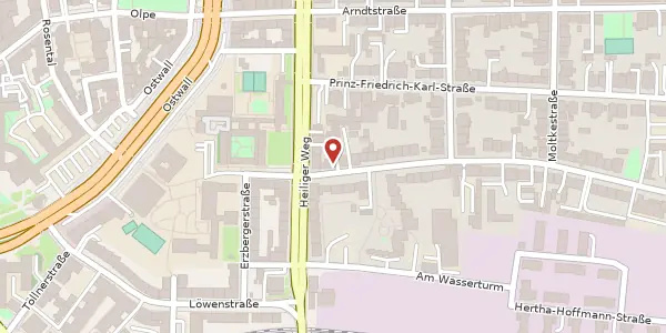 Karte der Umgebung von Kronprinzenstr. 22, 44135 Dortmund