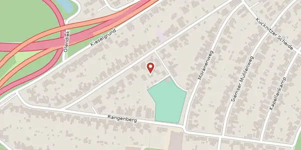 Karte der Umgebung von Am Sportplatz 4 b, 23569 Lübeck