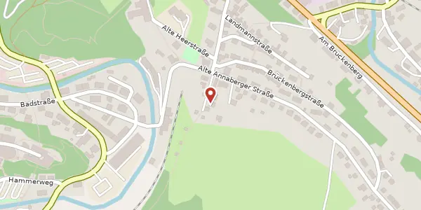 Karte der Umgebung von Alte Annaberger Straße 18 a, 08340 Schwarzenberg