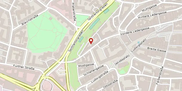 Karte der Umgebung von Schlotfegergasse 26-30, 90402 Nürnberg