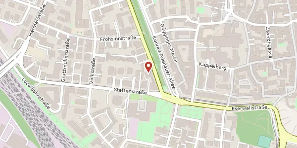 Karte der Umgebung von Schießgrabenstr. 32, 86150 Augsburg