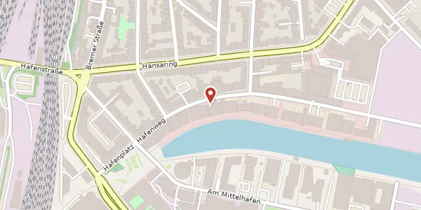 Karte der Umgebung von Hafenweg 16, 48155 Münster