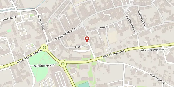 Karte der Umgebung von Friedrich-Schmidt-Straße 16, 06526 Sangerhausen