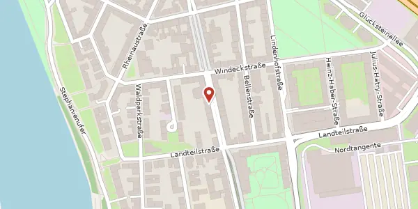 Karte der Umgebung von Meerfeldstraße 62, 68163 Mannheim