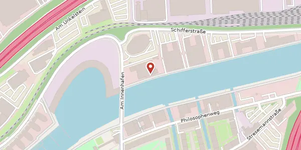 Karte der Umgebung von Am Innenhafen 8-10, 47059 Duisburg