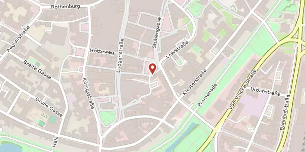 Karte der Umgebung von Harsewinkelgasse 19, 48143 Münster