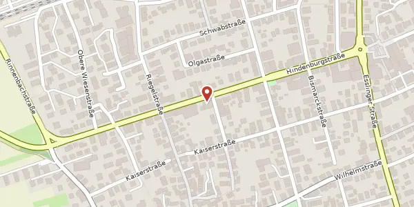 Karte der Umgebung von Hindenburgstraße 31, 73760 Ostfildern