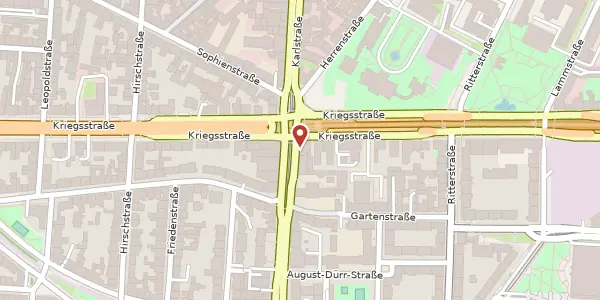 Karte der Umgebung von Karlstraße 49, 76133 Karlsruhe