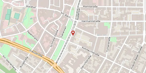 Karte der Umgebung von Niederwall 59, 33602 Bielefeld